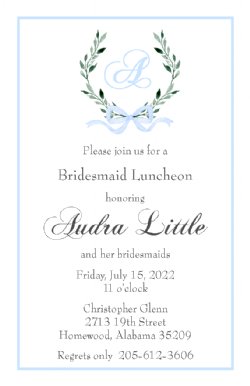 Wreath Bridal Invitation