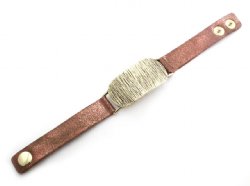 Leather Bracelet with Antique Accent