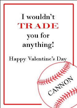 Baseball Trading Valentine