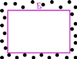 Polka Dot Border Notecard