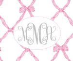 Bow border notecard