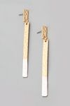 Hammered Bar Drop Earrings