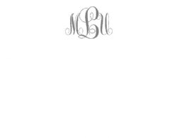 Monogram Flat Notecard