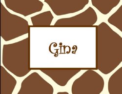 Giraffe Print Notecard