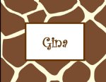 Giraffe Print Notecard