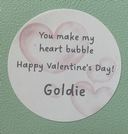 Round Sticker Heart Bubble