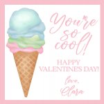 Ice Cream Valentine with border