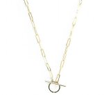Paperclip Toggle Clasp Necklace