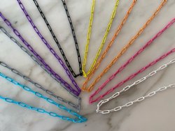 Color Paperclip Chain Choker