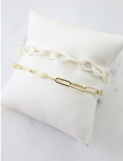 Layered link bracelet
