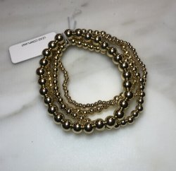 Gold stackable bracelets