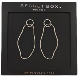 Metal warped oval dangles