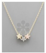 Mixed metal star necklace