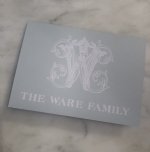 Vine monogram notecards