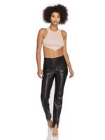 Vegan Leather Straight Leg Pant