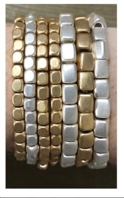 Gold and Silver bracelet set