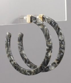 Spring Tortoise Hoop Earrings