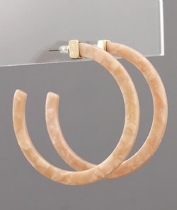 Spring Tortoise Hoop Earrings