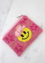Southern Smiley Beaded Pouch