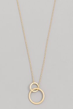 Circle link pendant necklace