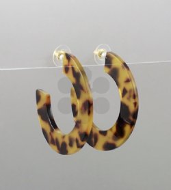Tortoise print earrings