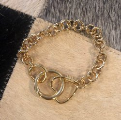 Heart Carabiner lock bracelet