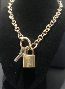 Louis Vuitton Re-purposed Lock Necklace