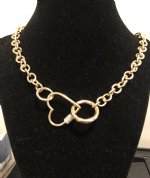 Oversized Gold Chain with Heart Lock