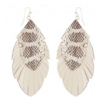Snakeskin Feather Earrings