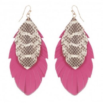Snakeskin Feather Earrings