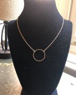 Circle pendant neck...