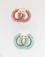 Wraphia Flower Earring