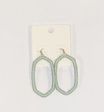 Mint Wraphia Dangle Earring