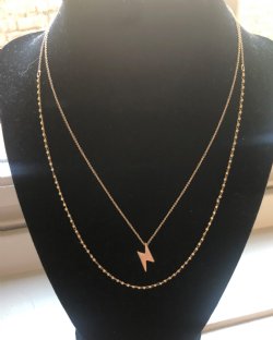 Double layer lightning necklace