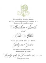 Duogram Rehearsal Dinner Invitation