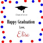 small red and blue dots graduation 