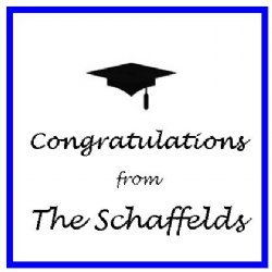 Blue congratulations graduation enclosure