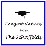 Blue congratulations graduation enclosure