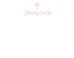 Name with cross flat Notecard