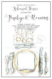 Dinner set invitation