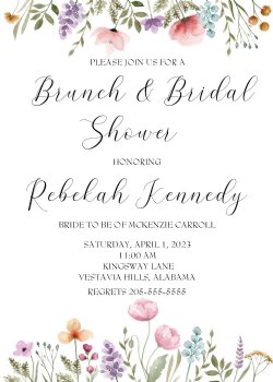 Floral Bridal Shower or Tea