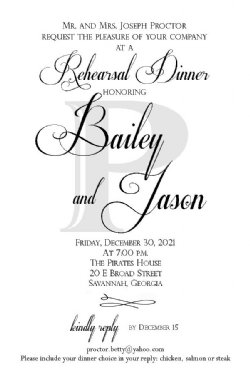 Rehearsal Dinner Invitation