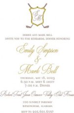 Golf Club Rehearsal Dinner Invitation