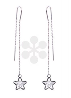 Crystal star dangle earrings