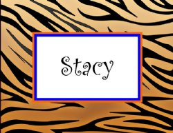 Tiger Print Notecard