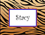 Tiger Print Notecard