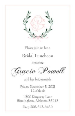 Wreath Bridal Invitation