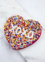 XOXO Beaded Heart Coin Purse